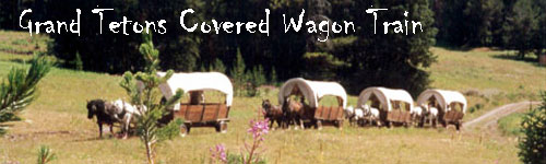 Grand Tetons Covered Wagon Train, on horseback in the USA