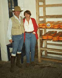 Alvaro and Margarita Ponce - inside their cheese factory