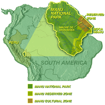 Manu National Park Location