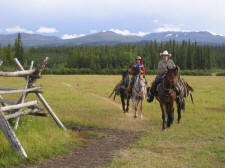 A horse trip on Grizzly Mountain with Yukon Horsepacking Adventures.