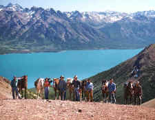 Pack Trip Group overlooking Chilko Lake
