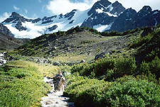 Riding down mountain creeks