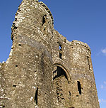 Llawhaden Castle Pembrokeshire - View from a Hill