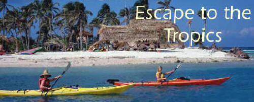Belize kayak and dive vacations on Long Caye, Glover's Reef, Belize.