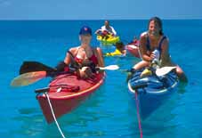 We snorkel out of the kayaks daily.