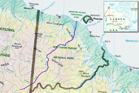 Map of the Firth River Expedition Route