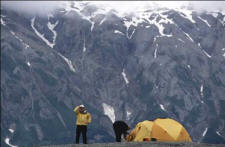 Alsek and Tatshenshini Rivers - Alsek camping.
