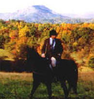 Cross country riding with the Blue Ridge Mountains as your backdrop
