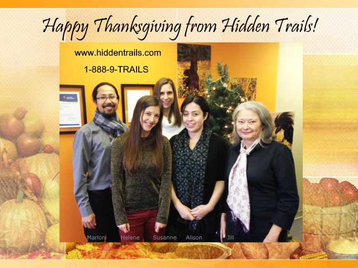 Happy Thanksgiving from Hidden Trails!